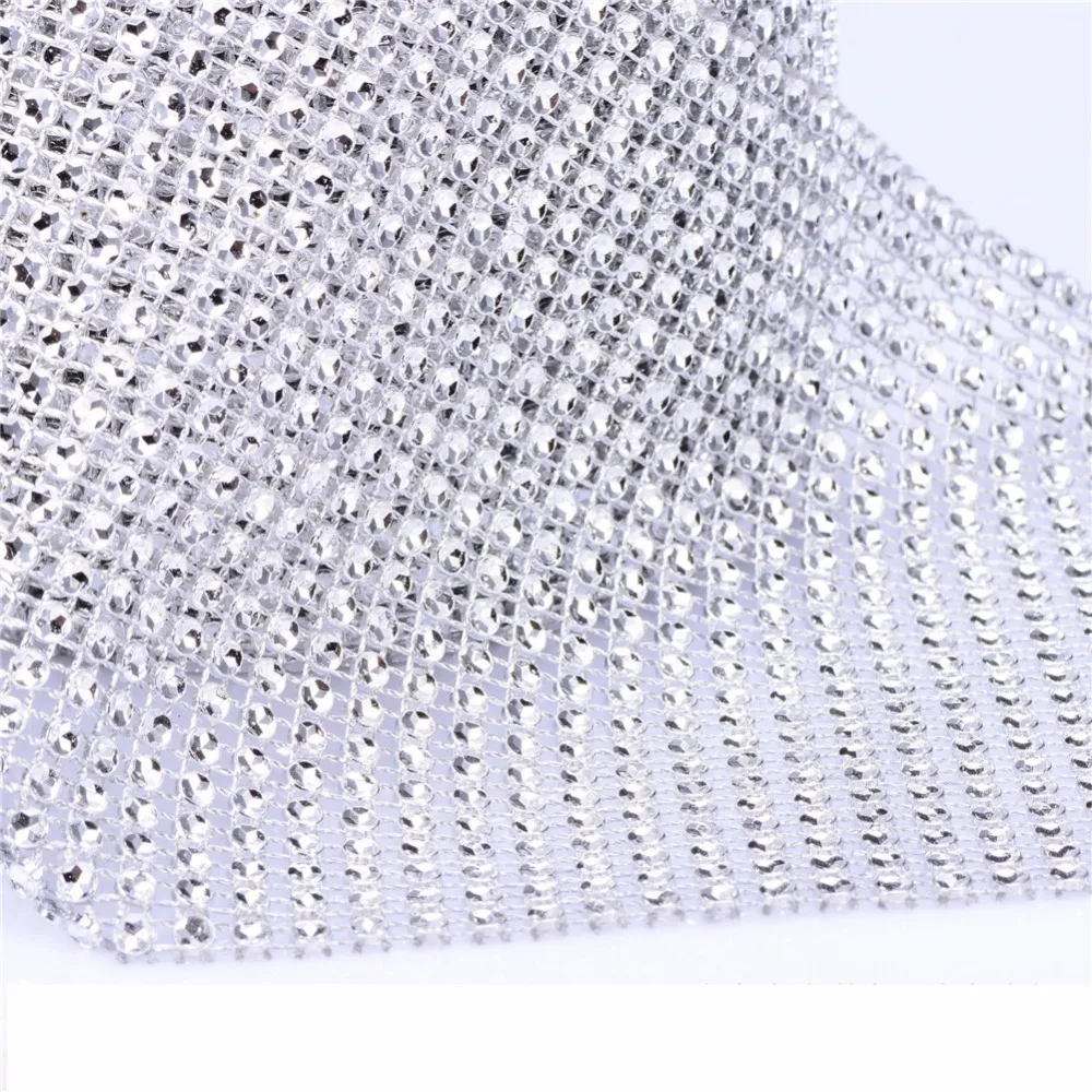 Diamond Sparkle Rhinestone Ribbon Wedding Party DIY Home Decoration 1Yard 12CM Crystal Cake | Дом и сад