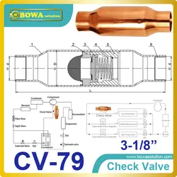 3-1/8 "обратный клапан подходит для использования в жидкости, всасывания, разряда или горячие линии газа используя фторсодержащих