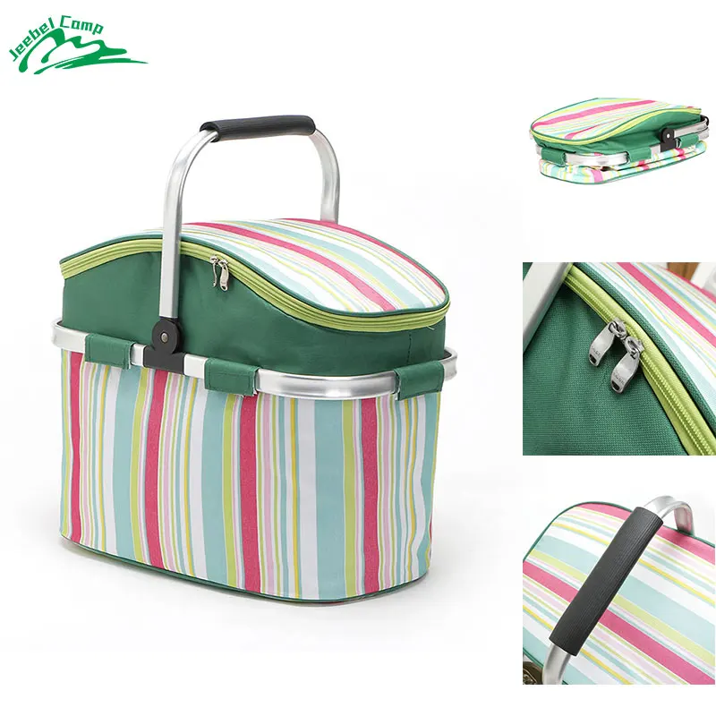 

Jeebel 26L Picnic Basket Portable Thermal Large Capacity insulation camping for food outdoor box beer travel refrigerator
