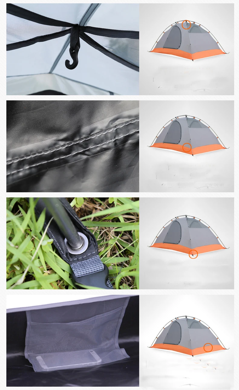 Новое большое пространство Высокое качество двухслойный алюминиевый полюс водонепроницаемый оборудование Пляжный Тент наружные палатки для кемпинга