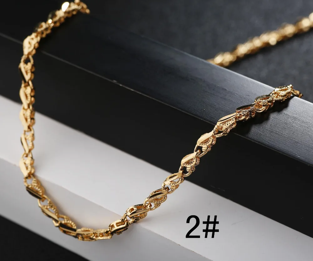 Shamty новая очаровательная цепочка из чистого золота, ювелирное изделие, Мужская цепочка, украшения ожерелье цепочка L12, высокое качество