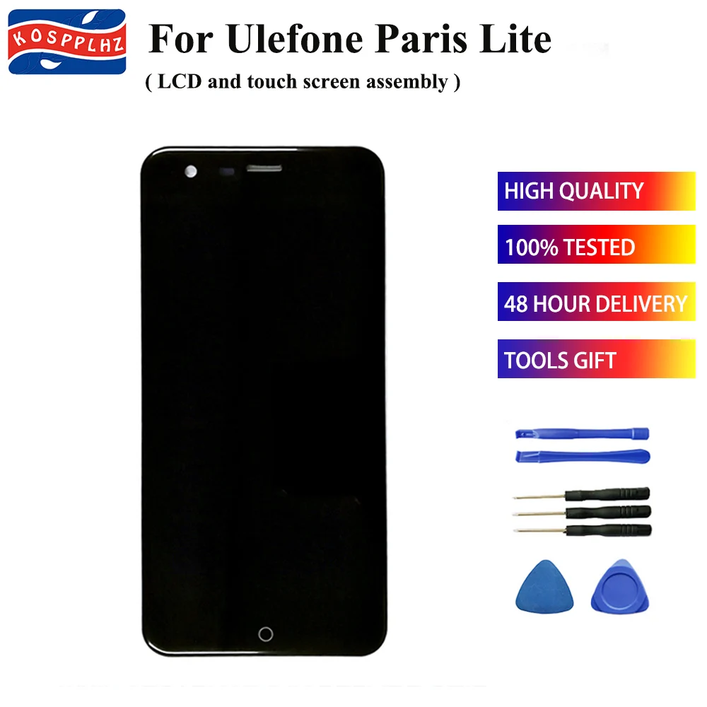 

100% new+tested For Ulefone Paris Lite LCD Display and Touch Screen Assembly Digitizer Replacement Repair panel 5.0 inch+tools