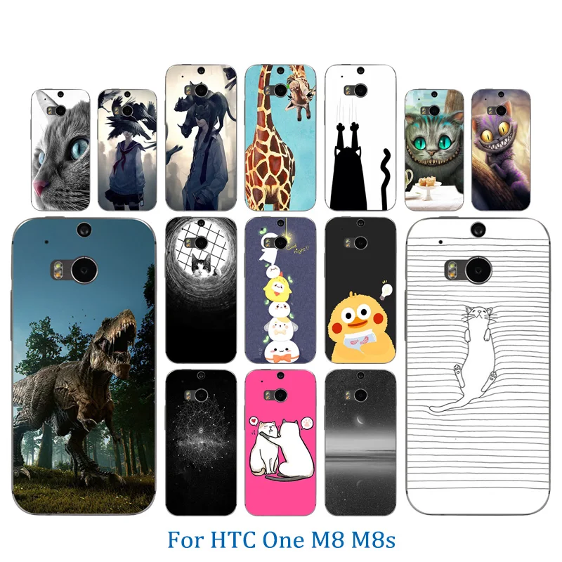 Силиконовый чехол на заднюю панель для HTC One M8 чехлы мобильных телефонов мягкий из