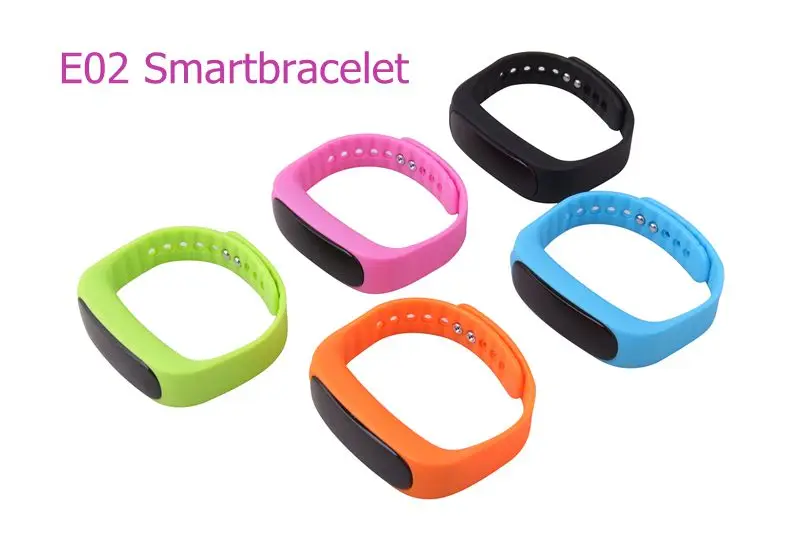 New font b Smart b font bracelet E02 Health fitness tracker Sport Waterproof Wristband for IOS