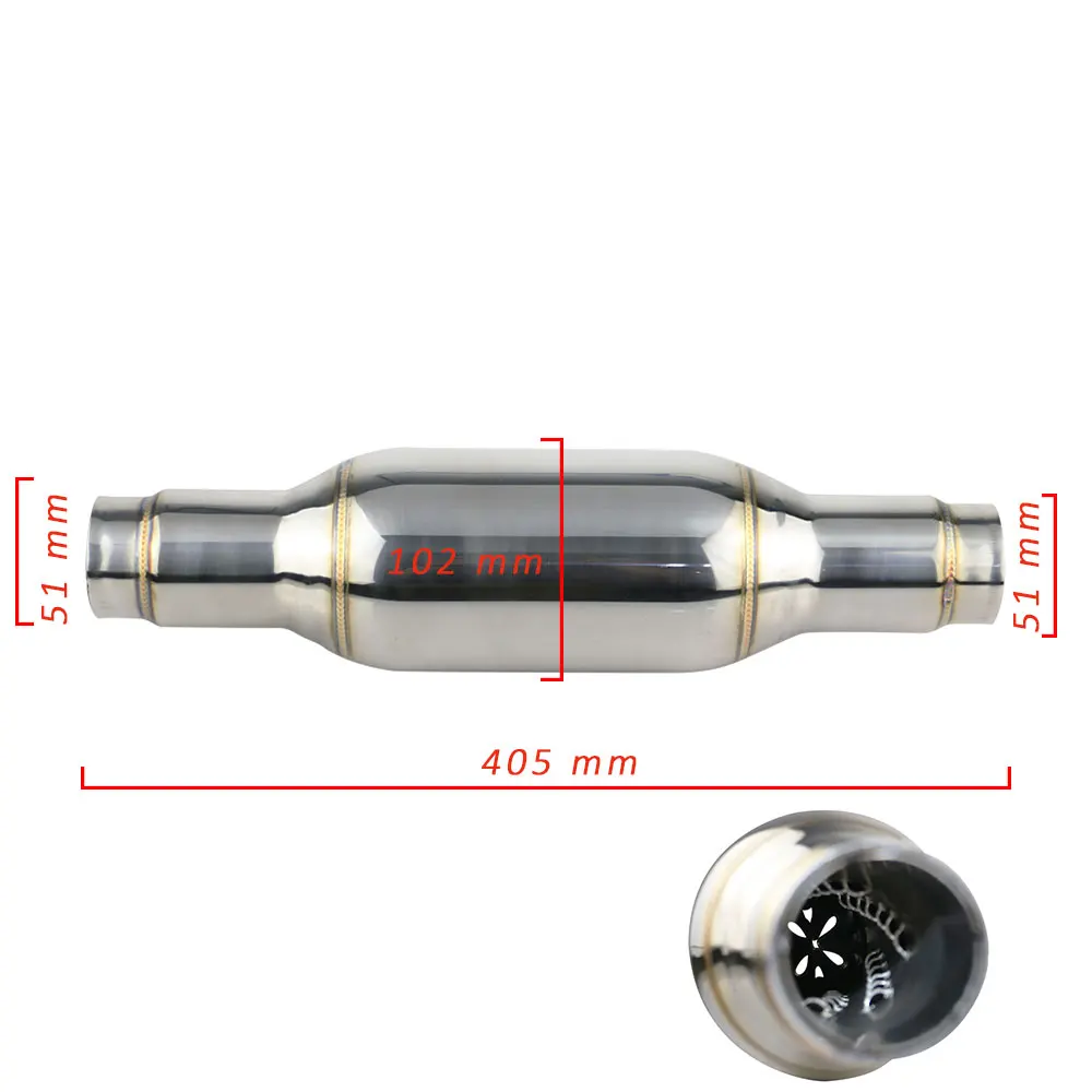 Universal Car Exhaust Modified Threaded Inner Tube Enable More Powerful