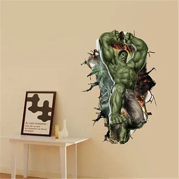 

Big HULK Avengers 3D Cartoon Wall Sticker Mural Vinyl Decal Baby Boy Room Decor