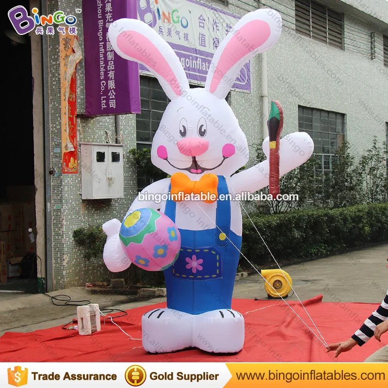 Easter Decorative 3 Meters high big inflatable bunny customized digital