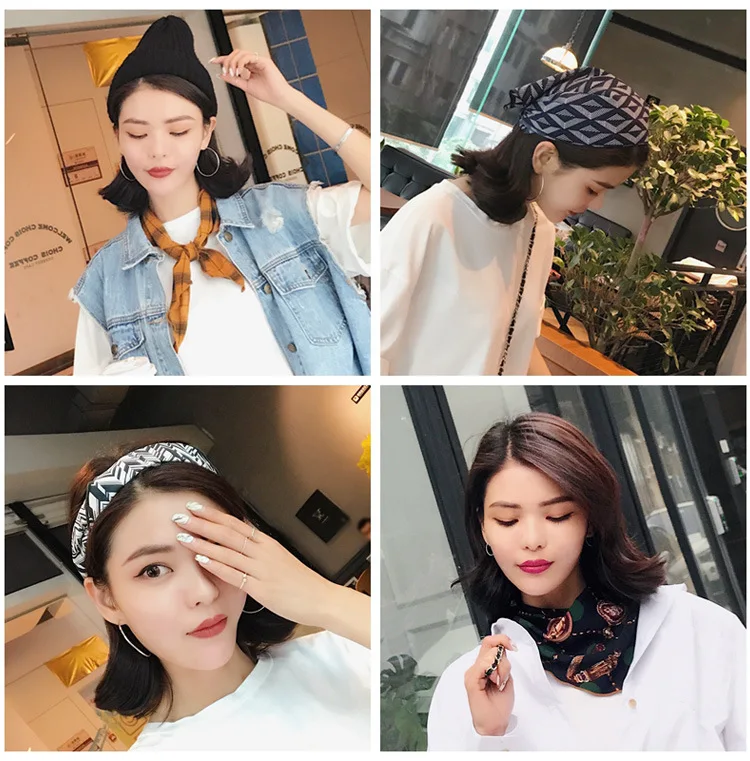 

Summer Lady Women Triangular Floral Print Scarf Ribbon Headband Neckerchief Head Neck Kerchief Scarves & Wraps