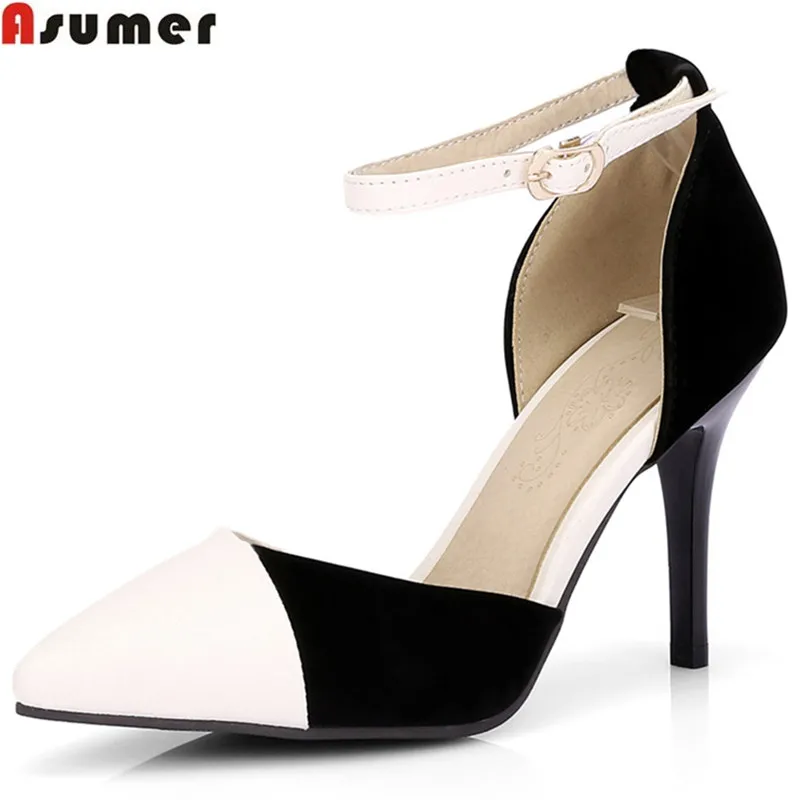 

ASUMER 2020 fashion spring autumn new pointed toe pumps shoes woman mixed colors elegant wedding shoes women high heels shoes