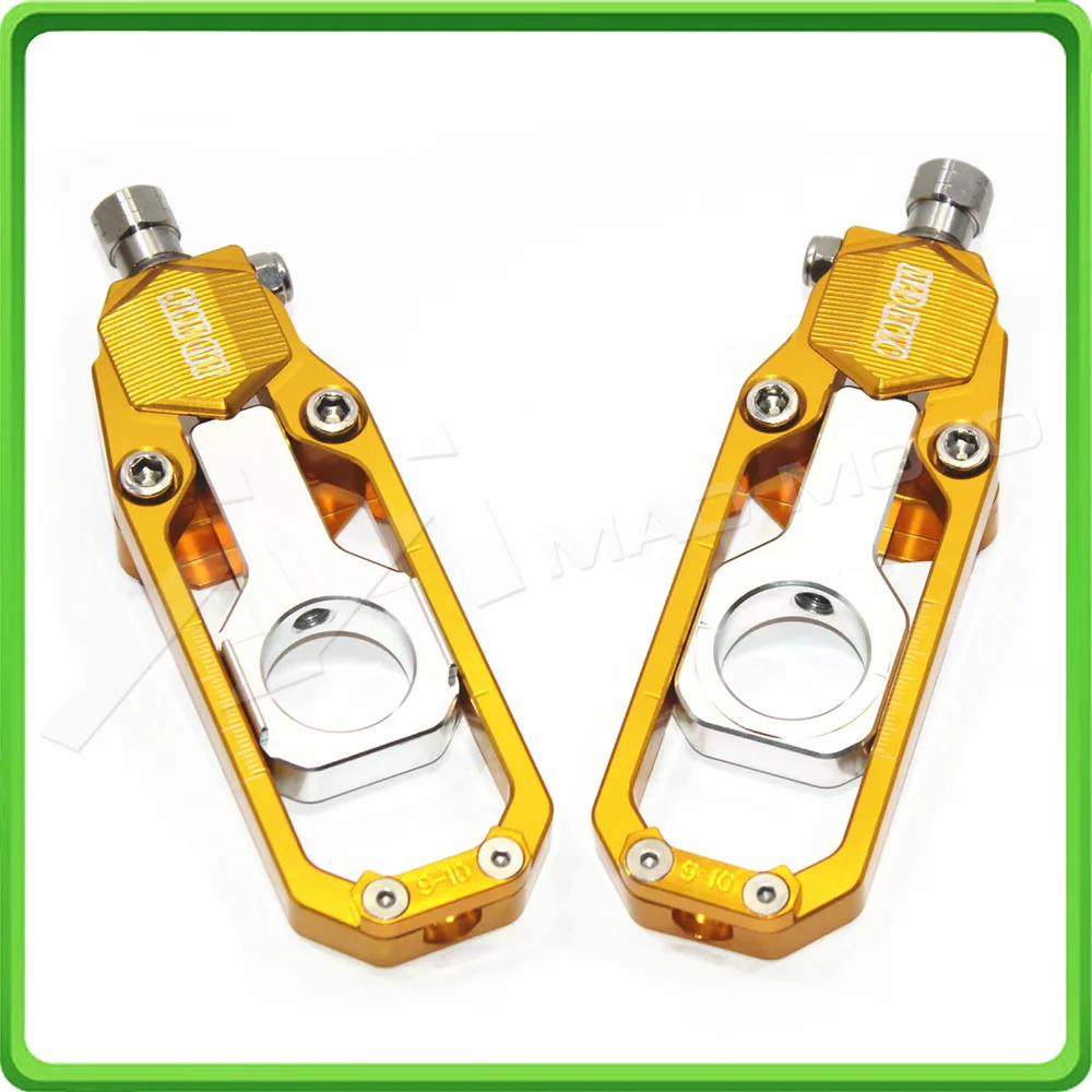 Motorcycle Chain Tensioner Adjuster fit for HONDA CBR 1000 RR CBR1000RR 2004 2005 2006 2007 Gold & Silver (3)