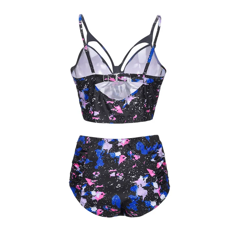 Женский купальник танкини с асимметричным подолом и трусиками пляжная одежда