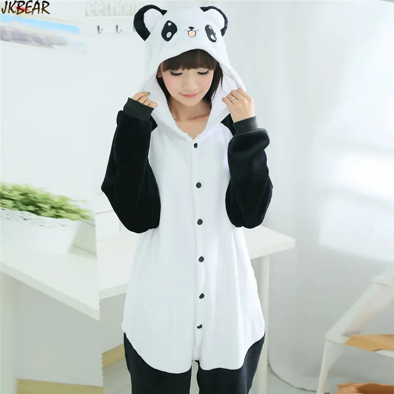 Hot sale Cute Panda Onesie Pajamas Costume for Women Flannel Unisex
