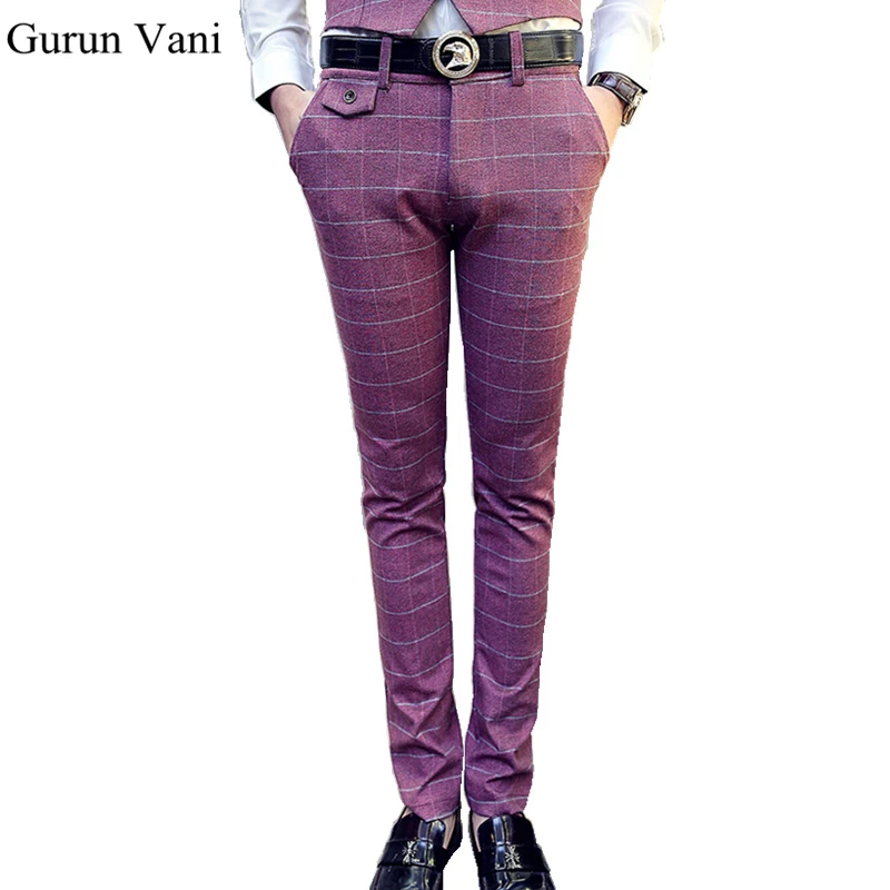 red plaid dress pants mens