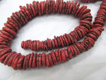 

new style turquoise stone freeform rondelle crab oranger red green blue white mixed jewelry chain 8-18mm--2strands 18inch/per st