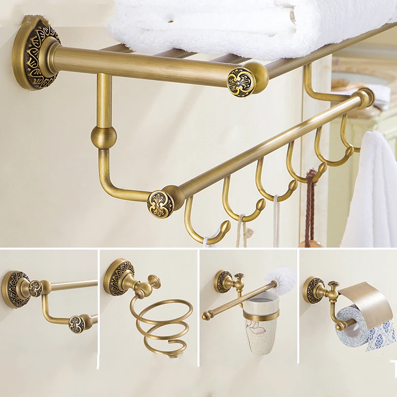 European Copper Brushed Bathroom Accessories Antique Bronze Bathroom Products Bath Decoration Hardware Sets Df4 Bathroom Accessories Antique Bathroom Accessoriesbath Hardware Set Aliexpress