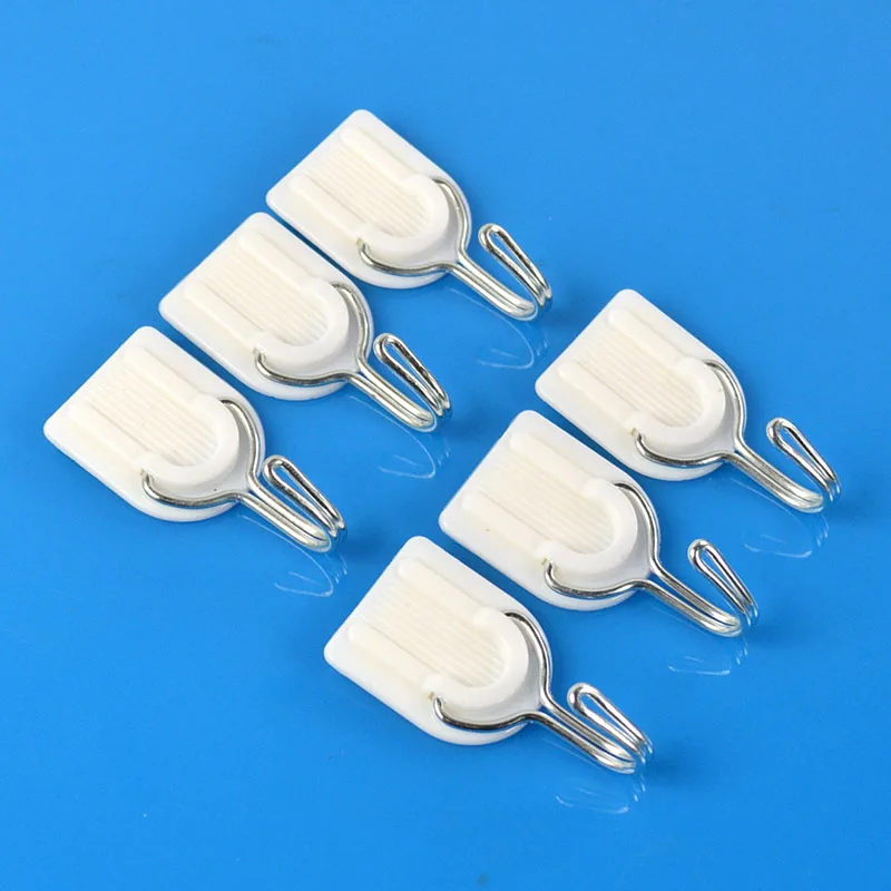 Buy 6Pcs Strong Adhesive White Wall Door Hooks from