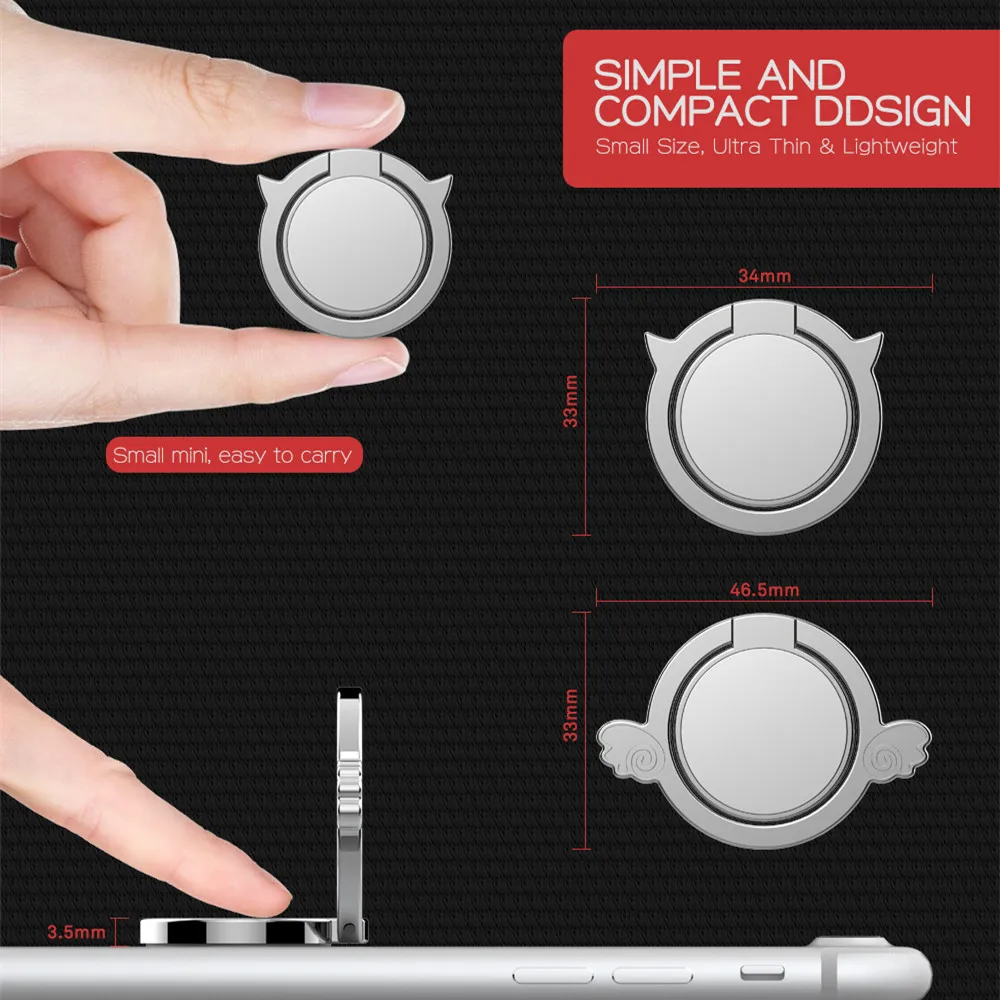 General Phone finger ring holder 360 Degree stand for Samsung Xiaomi iPhone X 7 6 55 5S plus Smartphone Tablet plain bague