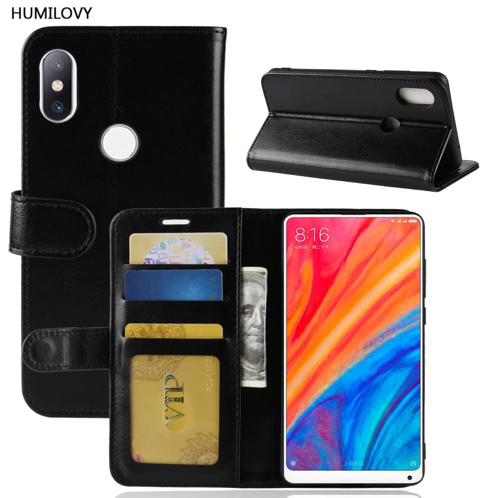 Для xiaomi Mi mix 2s Чехол mix2s задняя крышка Мягкая силиконовая кожаный флип чехол Слот