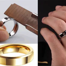 Вольфрам золото гладкая поверхность кольца День святого Валентина прилива мужской властный вольфрам карбид простой бизнес пара кольцо