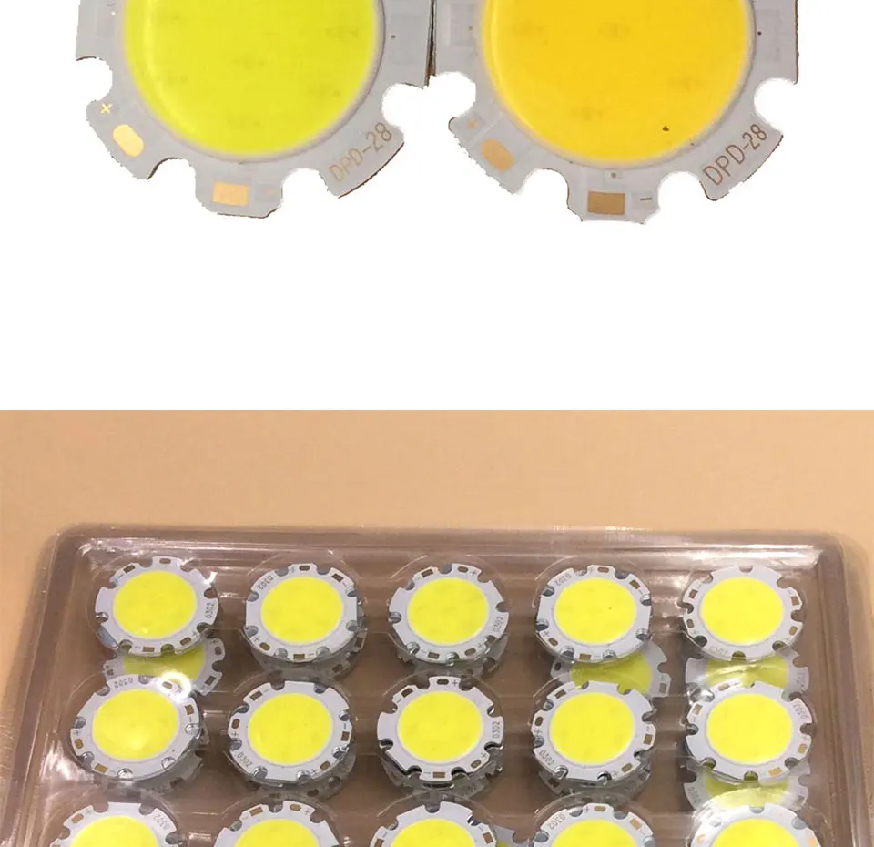 Round COB LED Chip On Board Light Source 28mm Diameter for Spotlight Downlight DIY LED Lamp Bulbs (5)