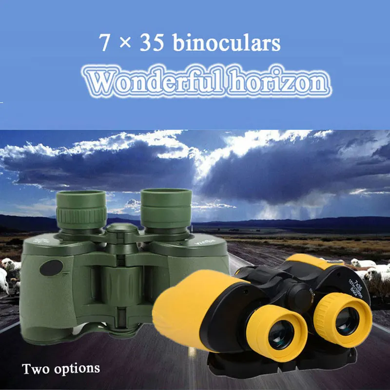7X35 HD wide angle Binoculars for travel hunting professional telescope high quality binoculars