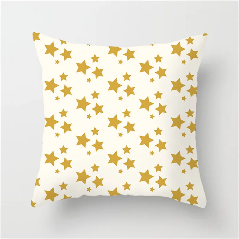 Fuwatacchi наволочка с геометрическим рисунком Сердце Звезда Алмазная набивная наволочка для домашнего дивана украшение стула белая наволочка