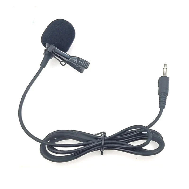 

2.5mm 3.5mm Mono Condenser Microphone Collar Clip Metal Microphone Interview Recording Megaphone Amp Mini Microphone