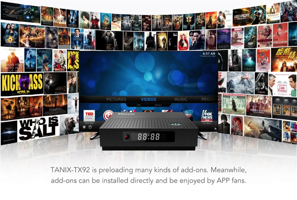 Tanix TX92 ТВ коробка Android 7,1 компьютерной приставки к телевизору Amlogic S912 Восьмиядерный Bluetooth Max 3g 32G 5G Wi-Fi 4 K ТВ медиаплеер PK X96 мини