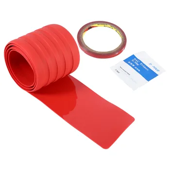 

Protective Strip Decorations Rubber Rear Guard Bumper Trunk Protector Trim Cover Car Styling Red/Blue/Black