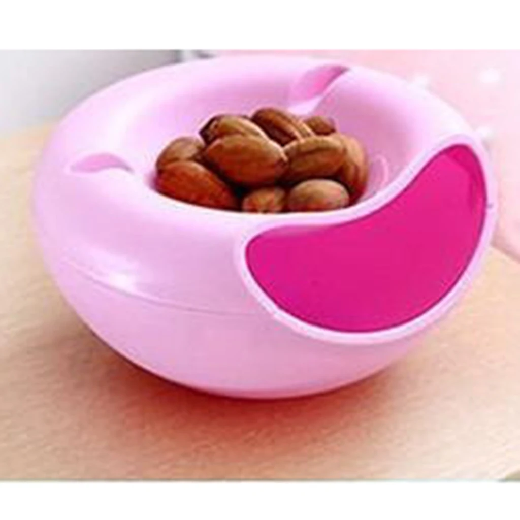 Multi-function Snacks Storage Box Double Dish Fruit Phone Holder For Pistachios Candies Condiments Coins Storage Waterproof Bowl