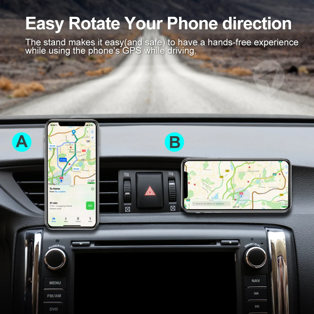 Магнитный автомобильный держатель для телефона для iPhone samsung, магнитное крепление, вращение на 360, автомобильный держатель для телефона, автомобильная подставка для телефона