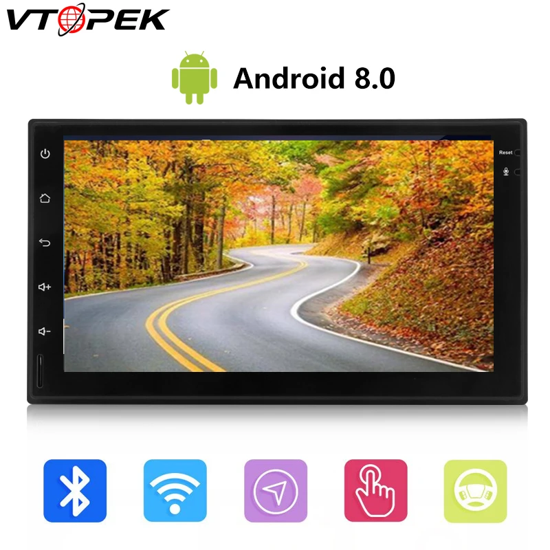 Vtopek 7 &quotавтомобильное радио HD Android Автомагнитола двойной din флэш памяти заднего