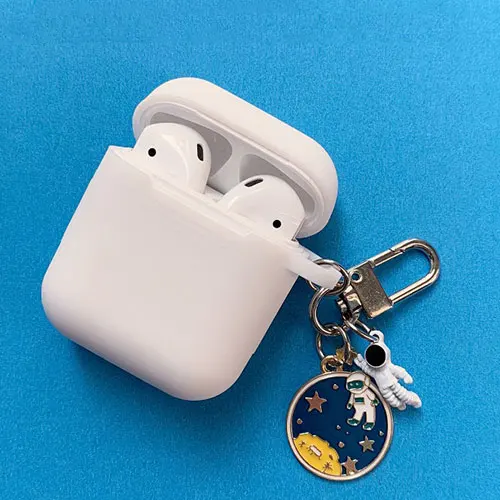 NEW 2 Силиконовый чехол с космическим космонавтом для Apple Airpods 1, 2, аксессуары, защитный чехол, сумка, чехол для наушников, брелок для ключей - Цвет: NEW 2