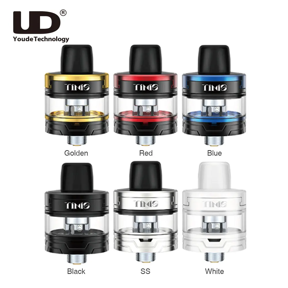 

Original UD Tinis Tank 2ml Capacity 22mm Diameter with 1.5ohm & 0.8ohm Ni80 OCC Heads No-leaking Electronic Cigarette Atomizer