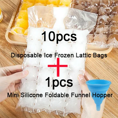 10 шт. одноразовый лед Замороженные латтические пакеты самозапечатываемый пластиковый ледяной аксессуар с кубиками для питья форма для льда - Цвет: 10pc1pc hopper