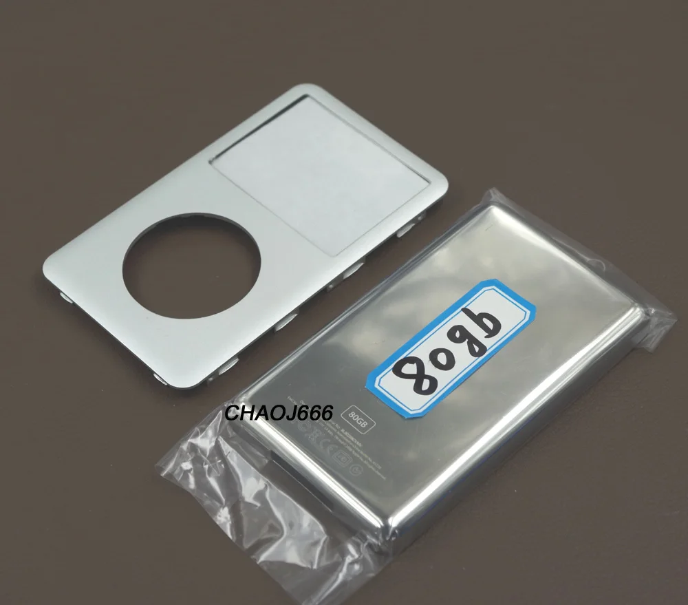 

Silver Front Faceplate with Lens Window + 80GB Metal Back Housing Case Cover + Tools for iPod 6th gen Classic 80GB