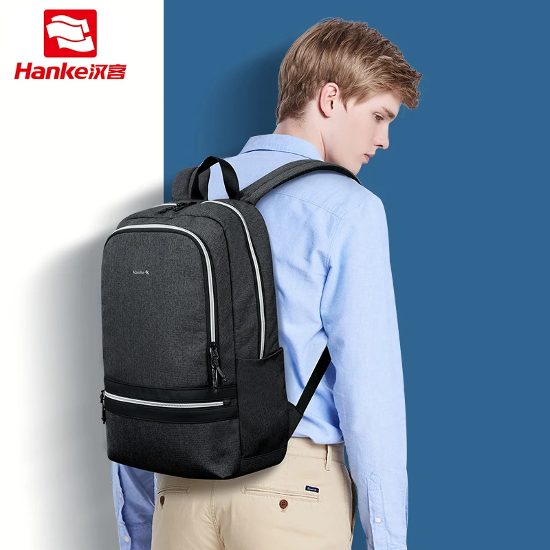 

Hanke 2018 New Laptop Backpack 15.6'' Men Business Backpacks Women College Schoolbag Softback Travel Bag for Teenagers Boy H6783