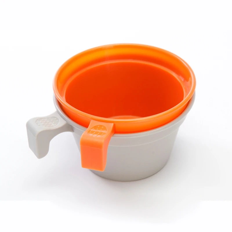 

Portable Plastic Coffee Cup Lightweight PP Water Drinking Mug Outdoor Travel Picnic Camping Cookware With Handle Outdoor Tools