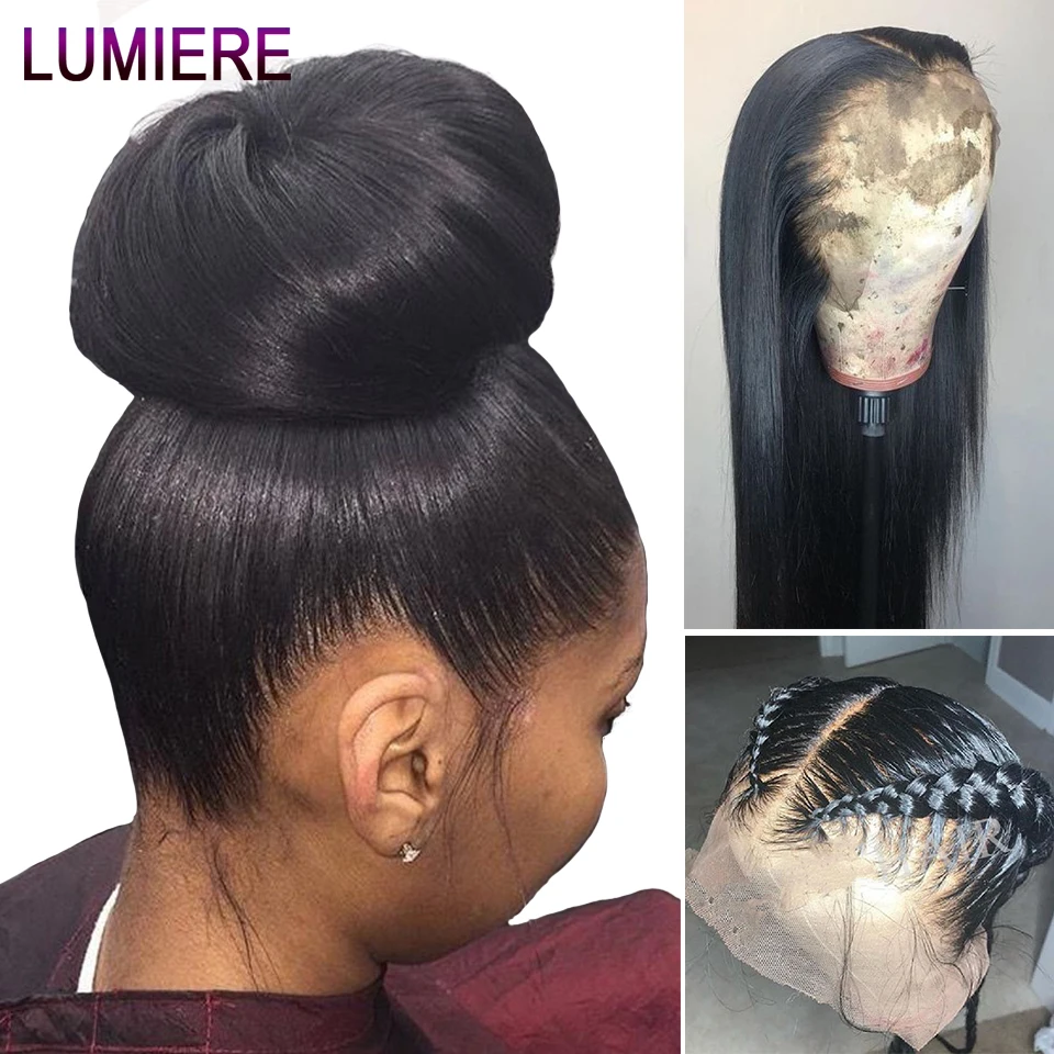 

Lumiere Hair Indian 360 Lace Frontal Wig Pre Plucked With Baby Hair Straight 360 Lace Wig Remy Human Hair Wigs Natural Hairline