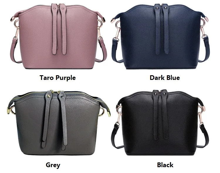 MJ Bag Ladies Genuine Leather Messenger Bag Female Real Leather Cowhide Shell Bags Womens Crossbody Shoulder Bags Solid Small (4)