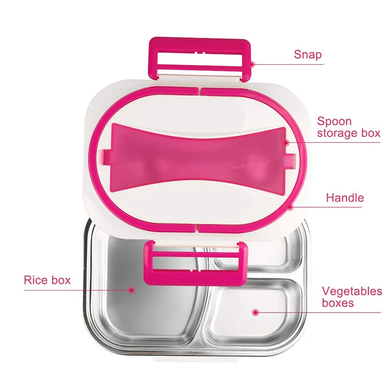 12V 220V электрическое отопление Bento Коробки для обедов Нержавеющая сталь