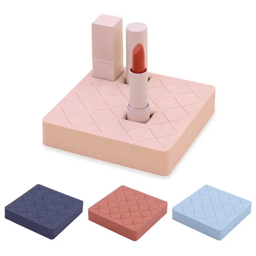 

Lipstick Storage Box Silicone Cosmetics Organizer Dressing Table Lipstick Cosmetic Finishing Box Shelf Countertop Decoration