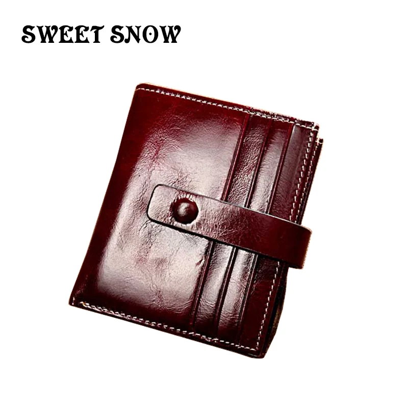 

SWEET SNOW Casual Genuine Leather Coin Purse Ladies Leather Wallet Credit Card Ladies Leather Wallet Holder Business Card Holder