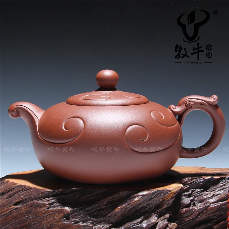 

Zisha teapot wholesale dragon Ruyi Qing cement 420 ml of ore Yixing tea set special offer mixed batch