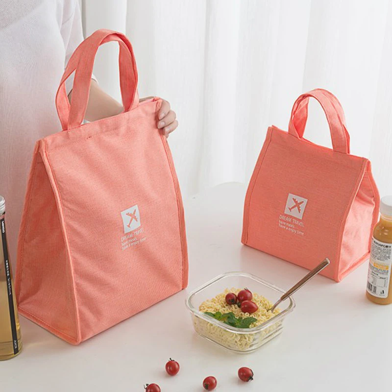 

Thermal Lunch Storage Bag Picnic Office Insulated Organizer Women Food Handbag Portable Snack Bento Box Accessories