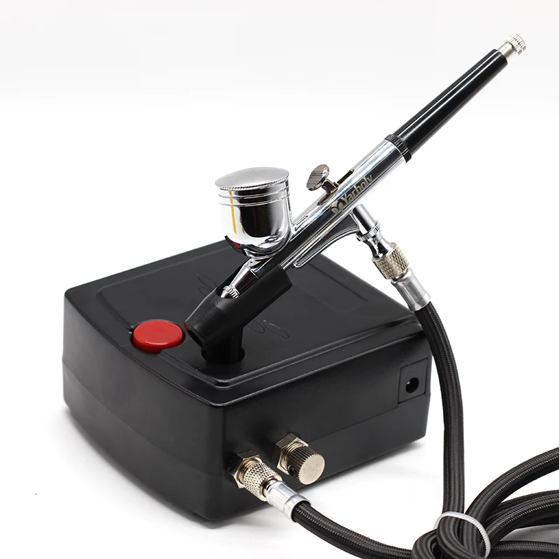 

Dual Action Mini Airbrush Air Compressor Kit Cake Spray Gun Portable Air Brush Set Tattoo Nail Tool Set