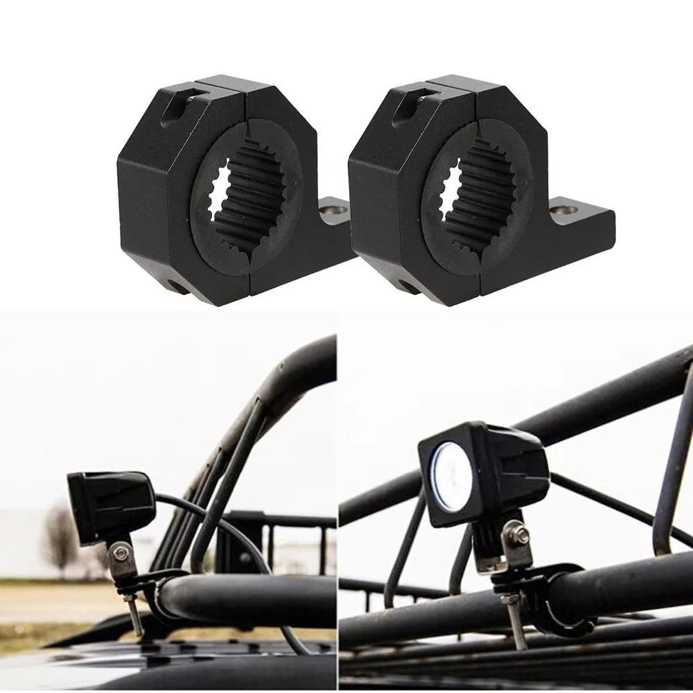 

1.125" Tube Clamp Mount Bracket ,Roof Roll Cage Holder For Whips,shovel, LED Light Bar (Pack Of 2) (2pcs-1.125" Clamp)