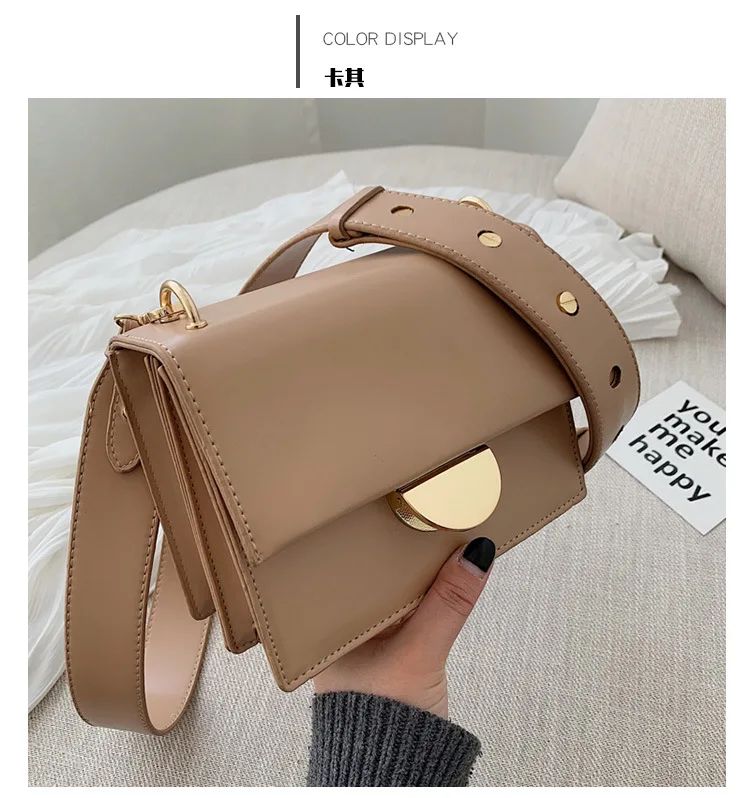 Элегантная женская квадратная сумка с клапаном модная Новая высококачественная женская дизайнерская сумка из искусственной кожи Повседневная сумка через плечо