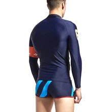 Мужские купальники топы с длинными рукавами плотно прилегающий мягкий эластичный солнцезащитный плавки для плавания BHD2