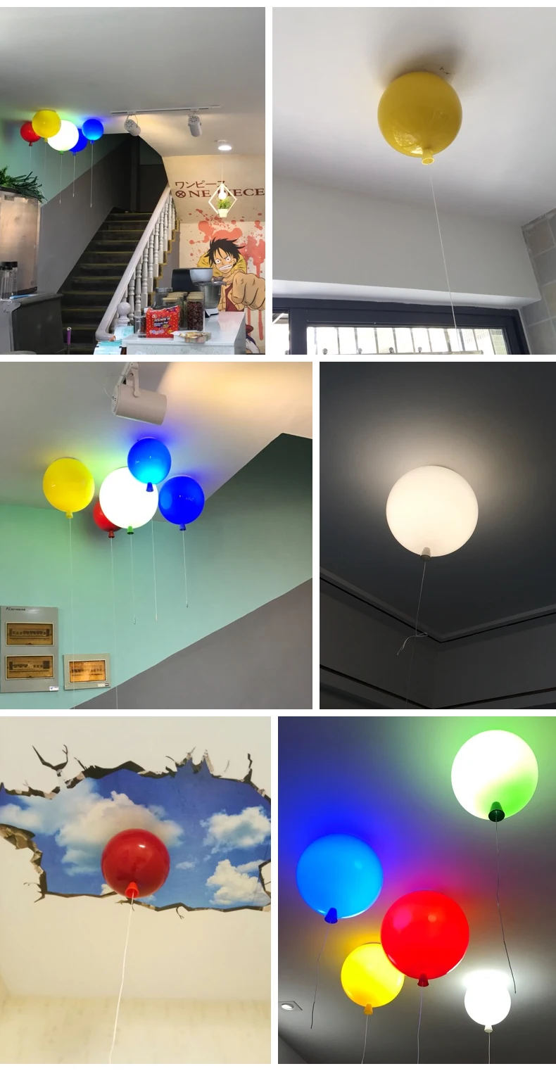 Nordic Balloon Acrylic Pendant Lights Home Decor Bedroom Colour Creative Kids Room E27 Kitchen Lighting Fixture Lampara Para